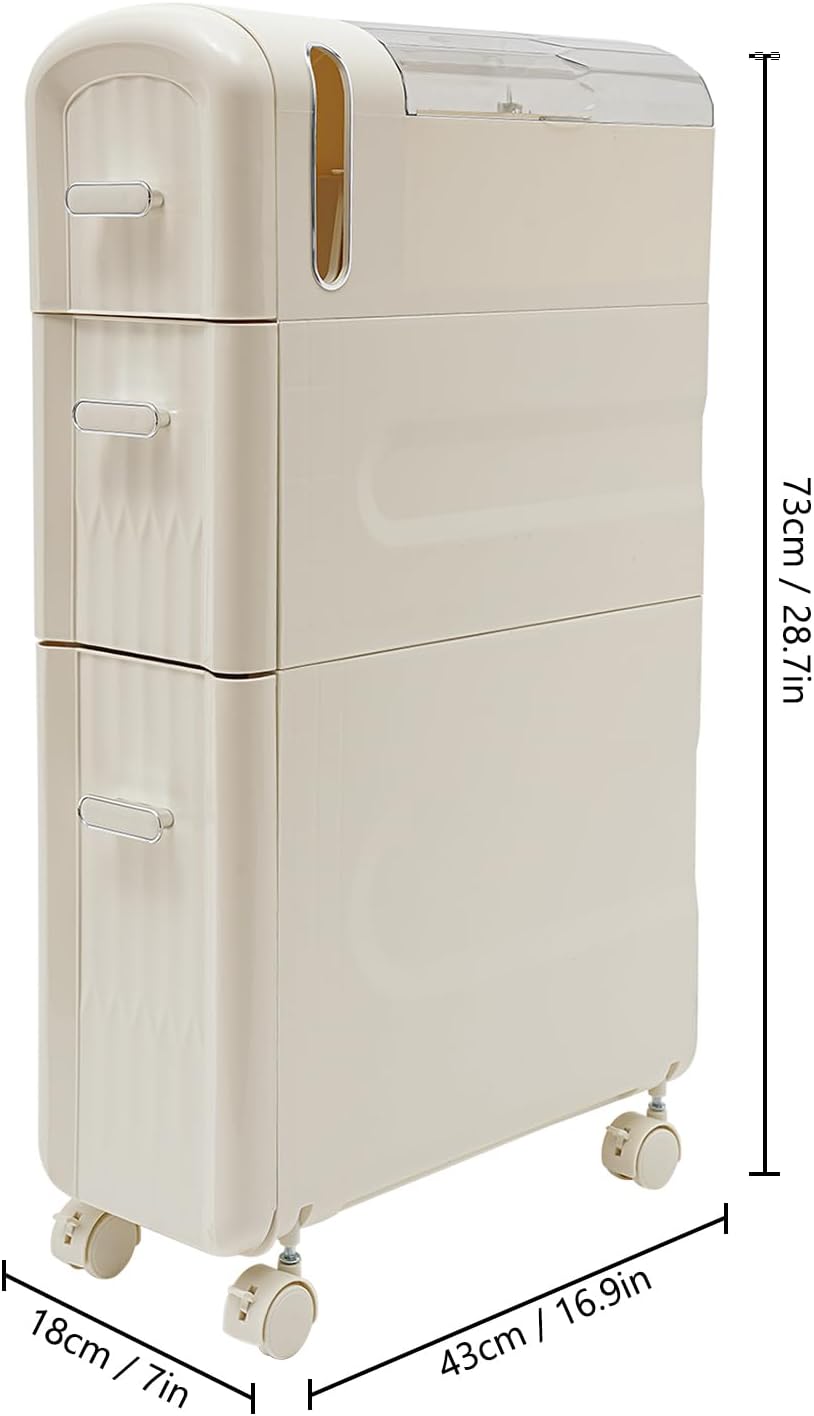 3-Tier Slim Wheeled Gap Cabinet