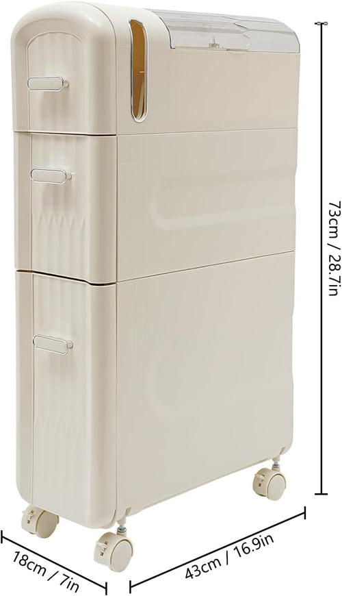 3-Tier Slim Wheeled Gap Cabinet
