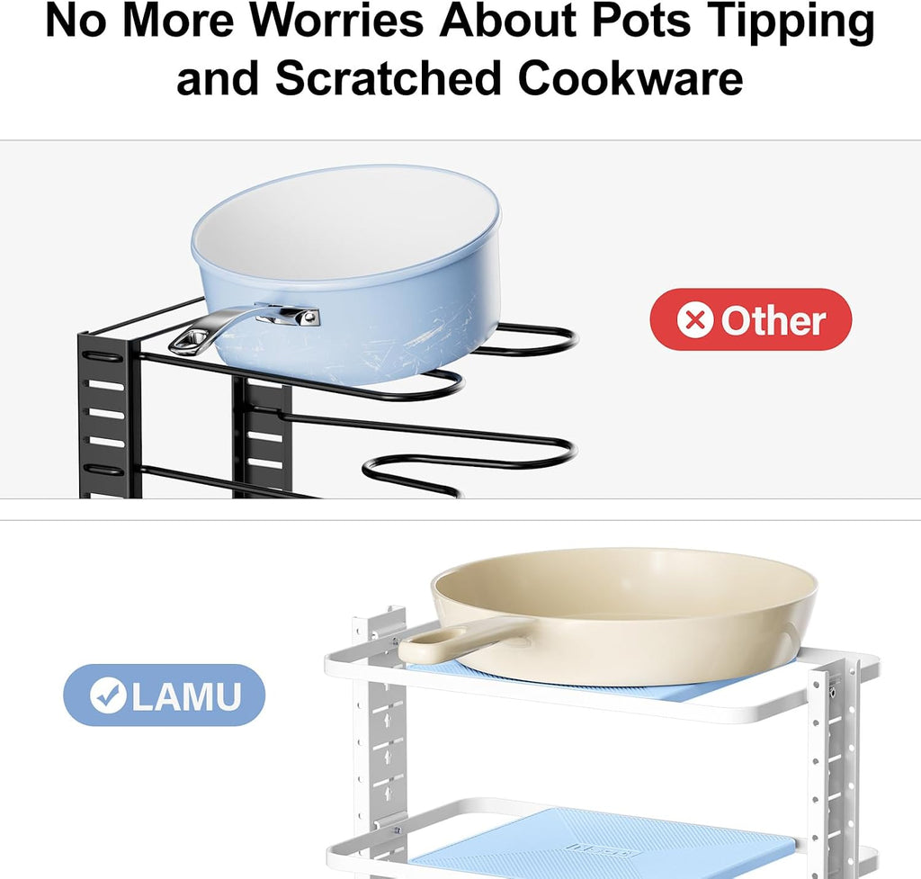 6-Tier Adjustable Kitchen Pot Rack