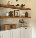 Walnut Farmhouse Wall Floating Shelves