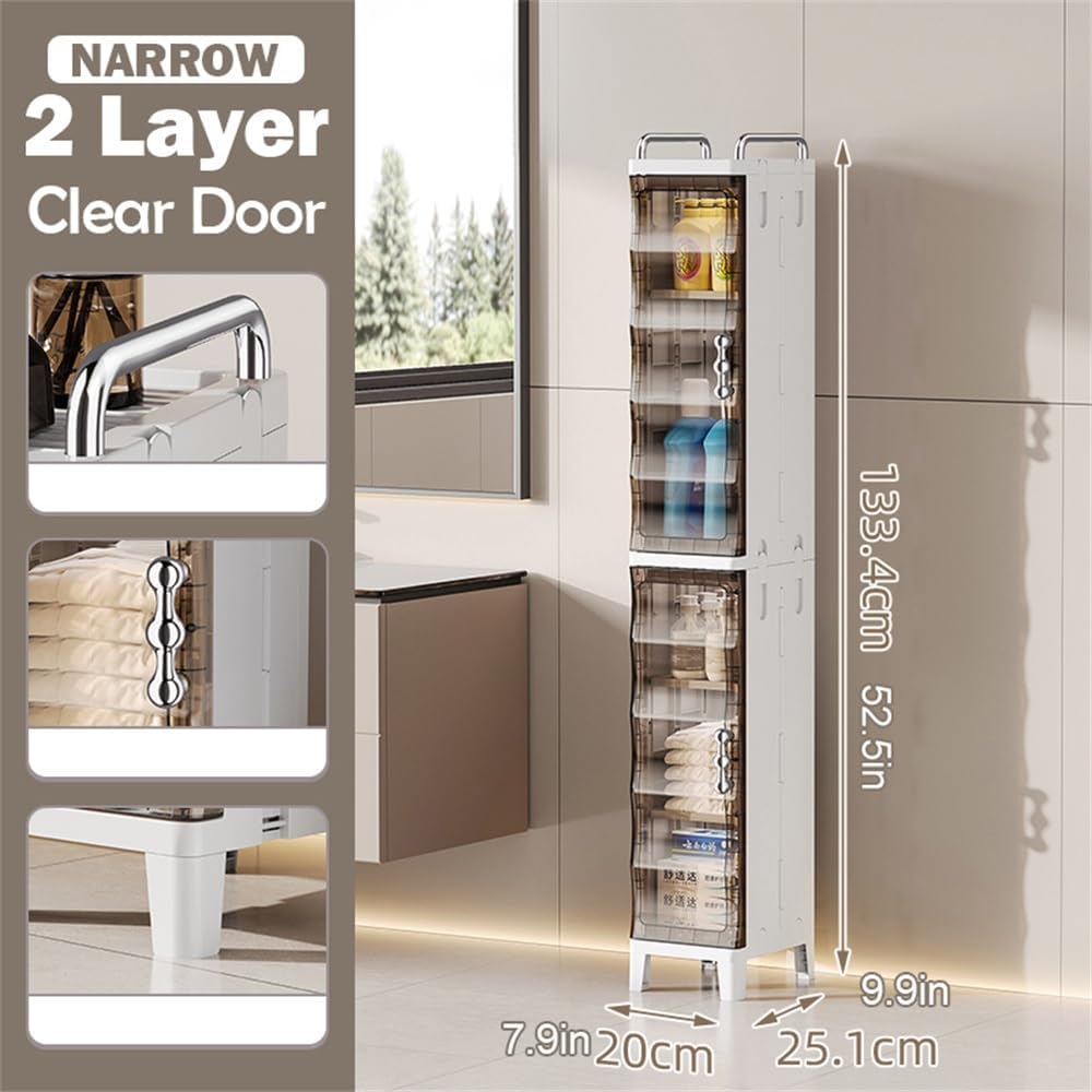 Slim Freestanding Door Storage Cabinet
