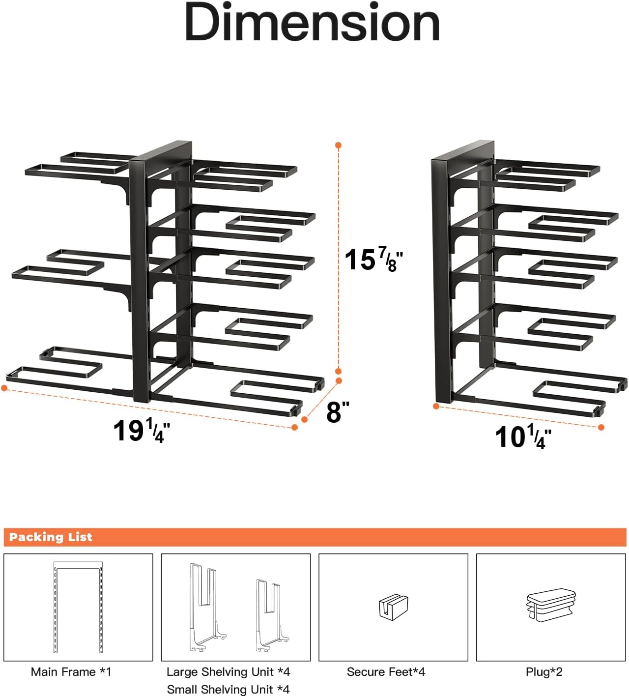 8-Tier Heavy Kitchen Pot Organizer