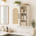 Sliding Door Rattan Wall Cabinet
