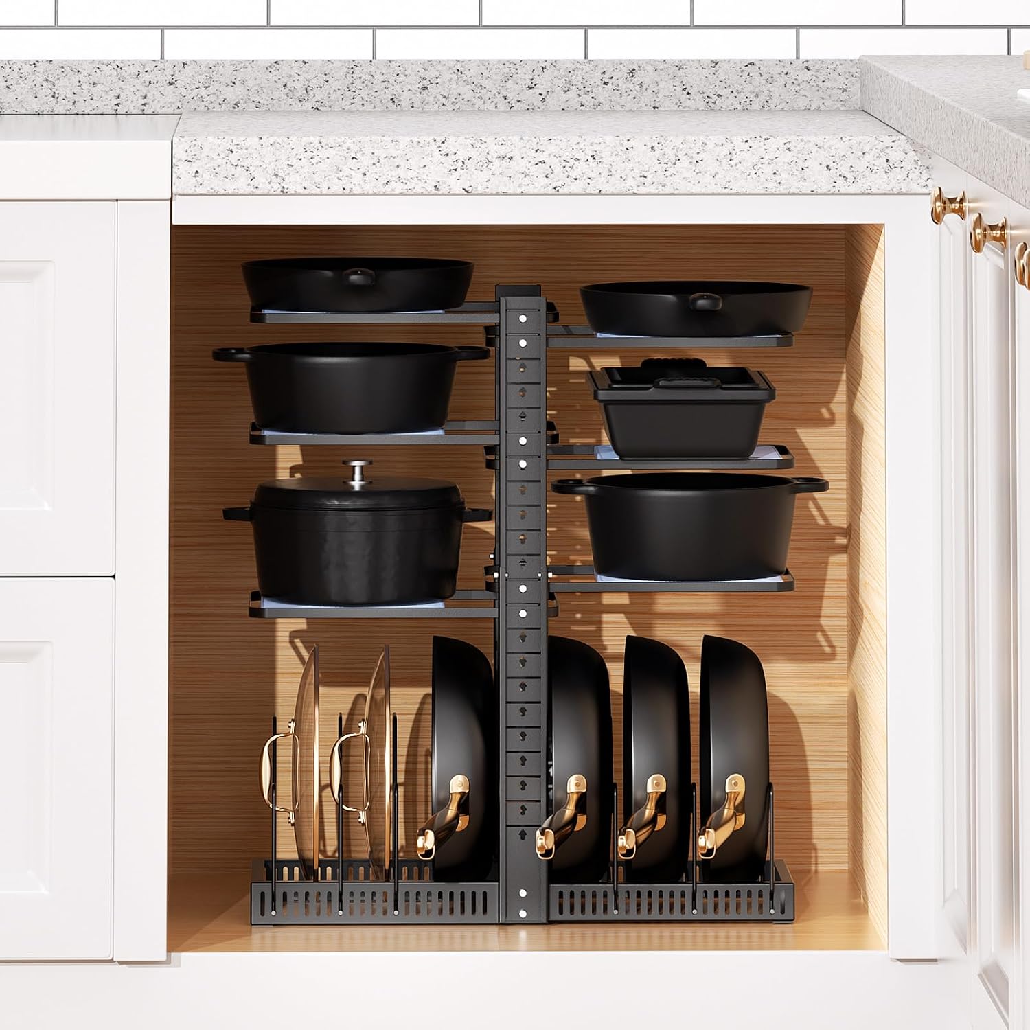 6-Tier Adjustable Kitchen Cookware Rack