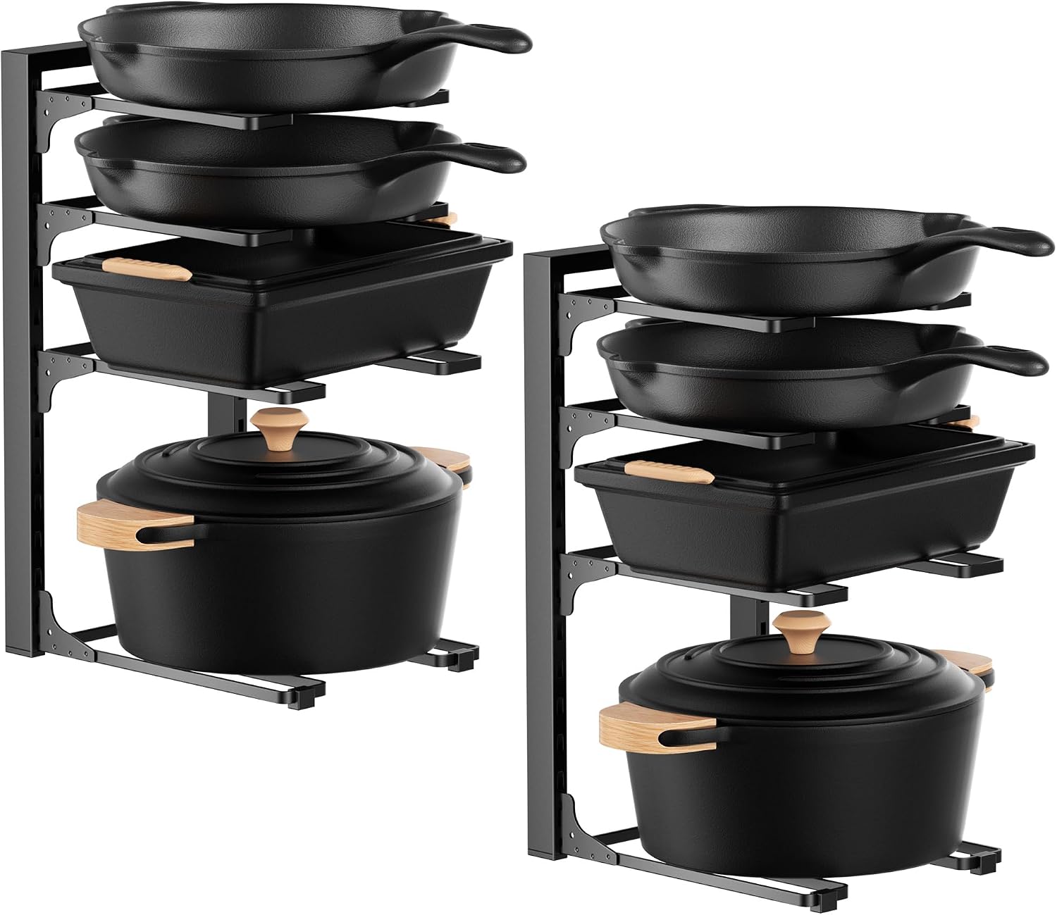 2Pack 4-Tier Cookware Storage Rack