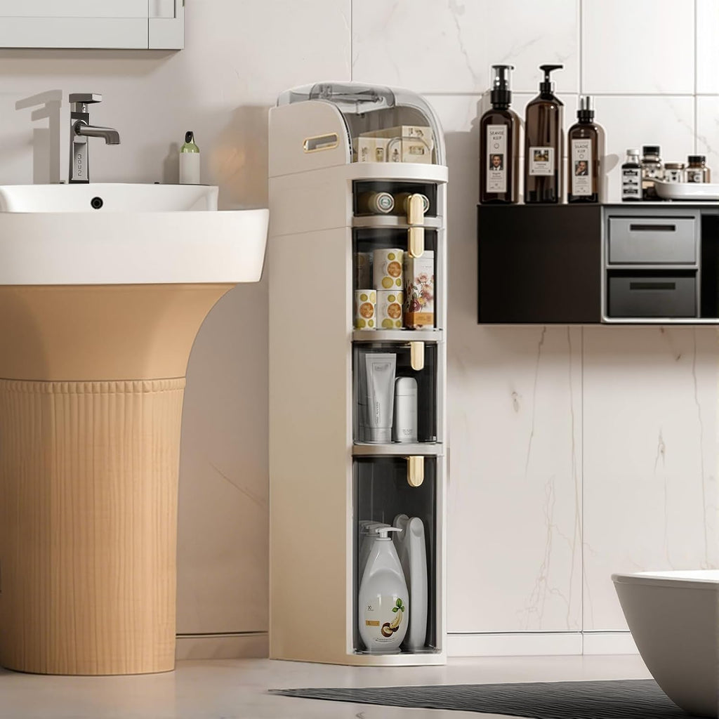 Slim Rolling Bathroom Storage Cart