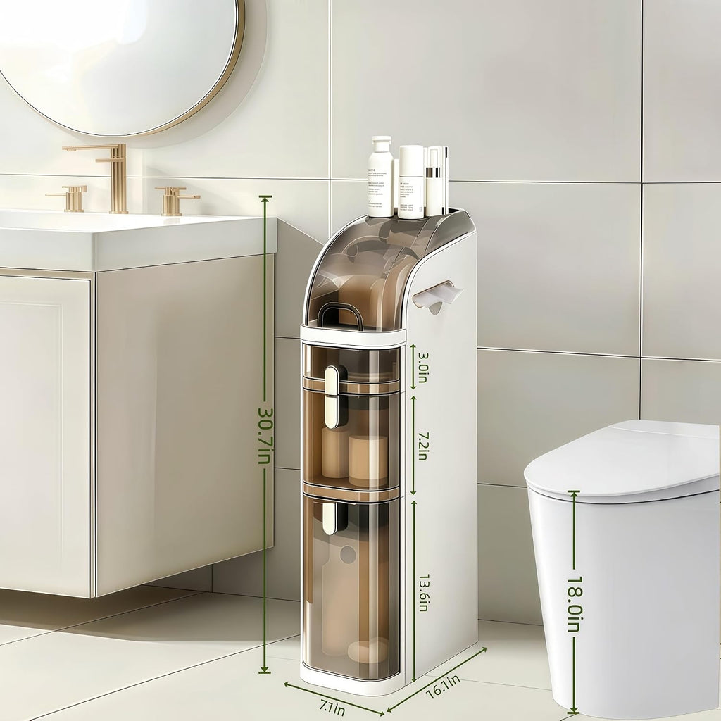 Wheeled Slim Gap Storage Tower