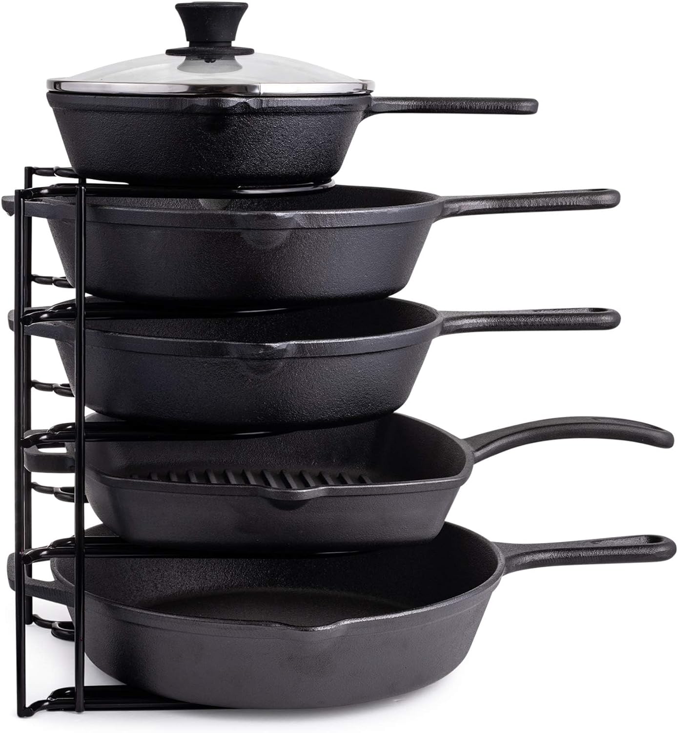5-Tier Cast Iron Pan Storage Rack