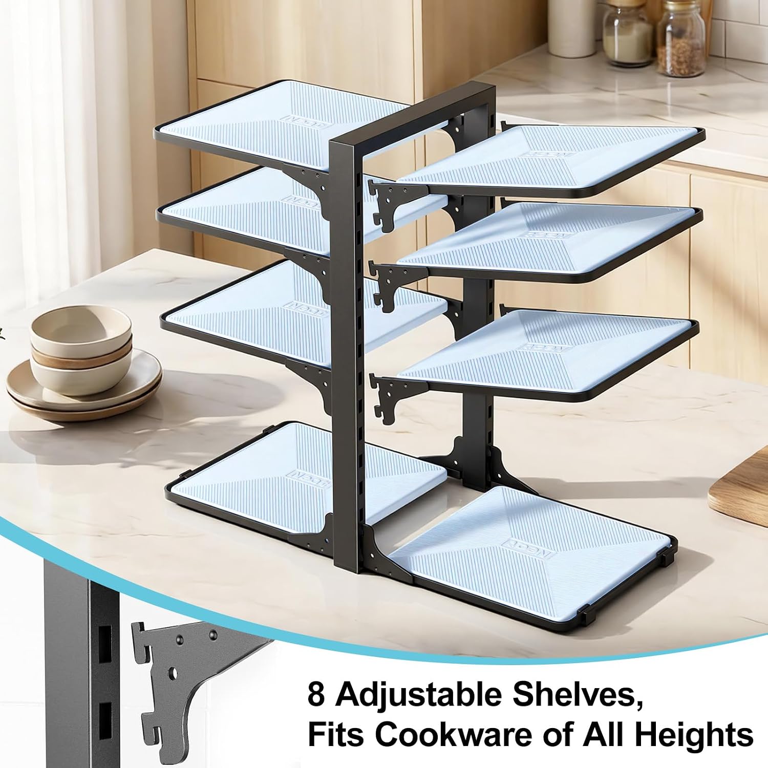 Adjustable Kitchen Pot Pan Organizer
