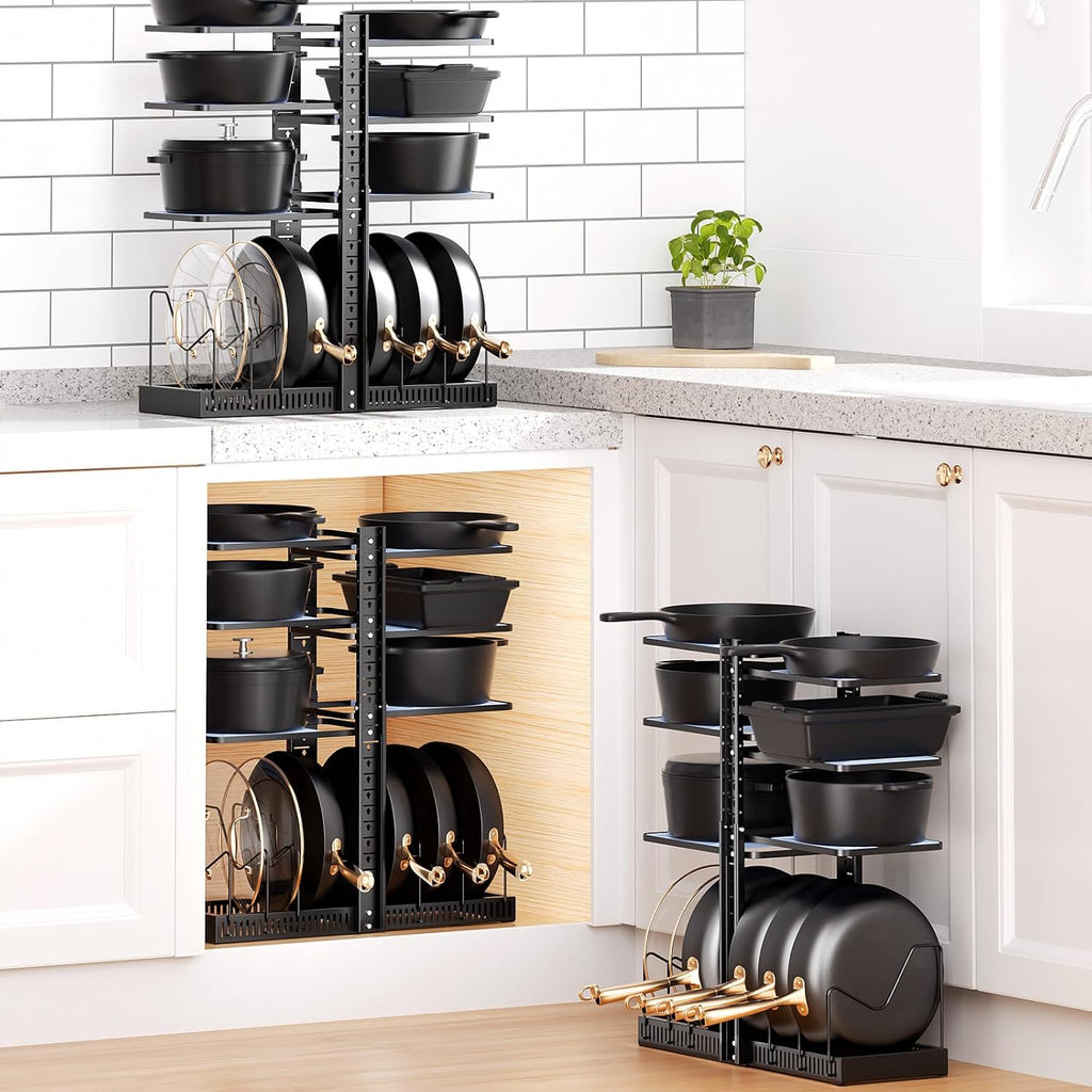 6-Tier Adjustable Kitchen Cookware Rack