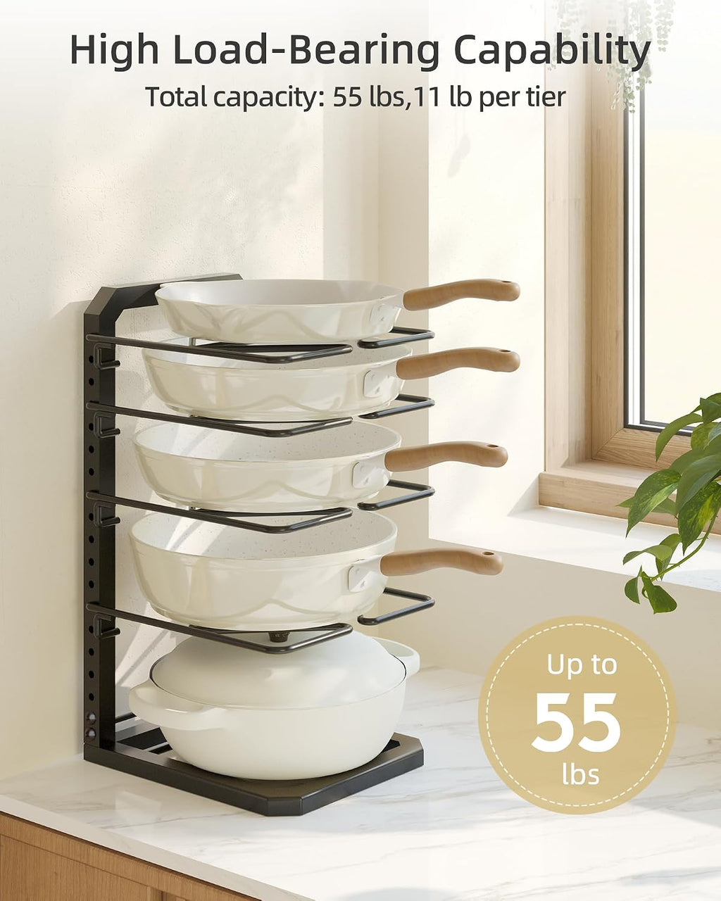 5-Tier Heavy Kitchen Cookware Rack