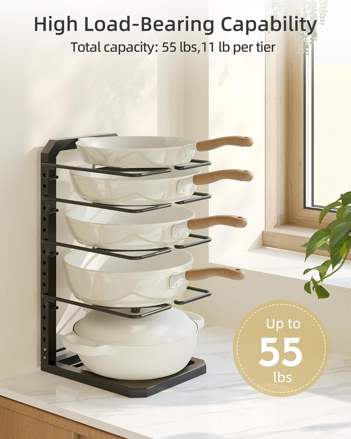 5-Tier Heavy Kitchen Cookware Rack
