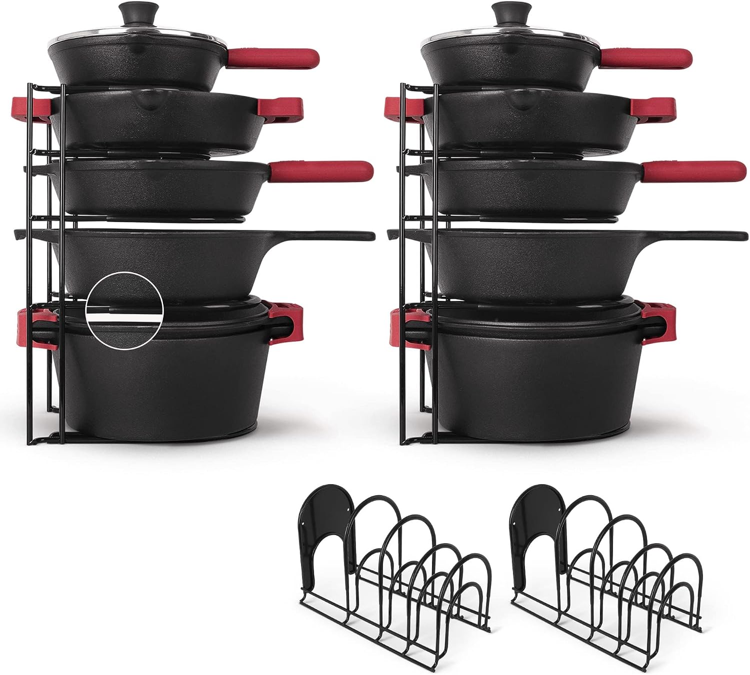 5-Tier Cast Iron Pan Storage Rack
