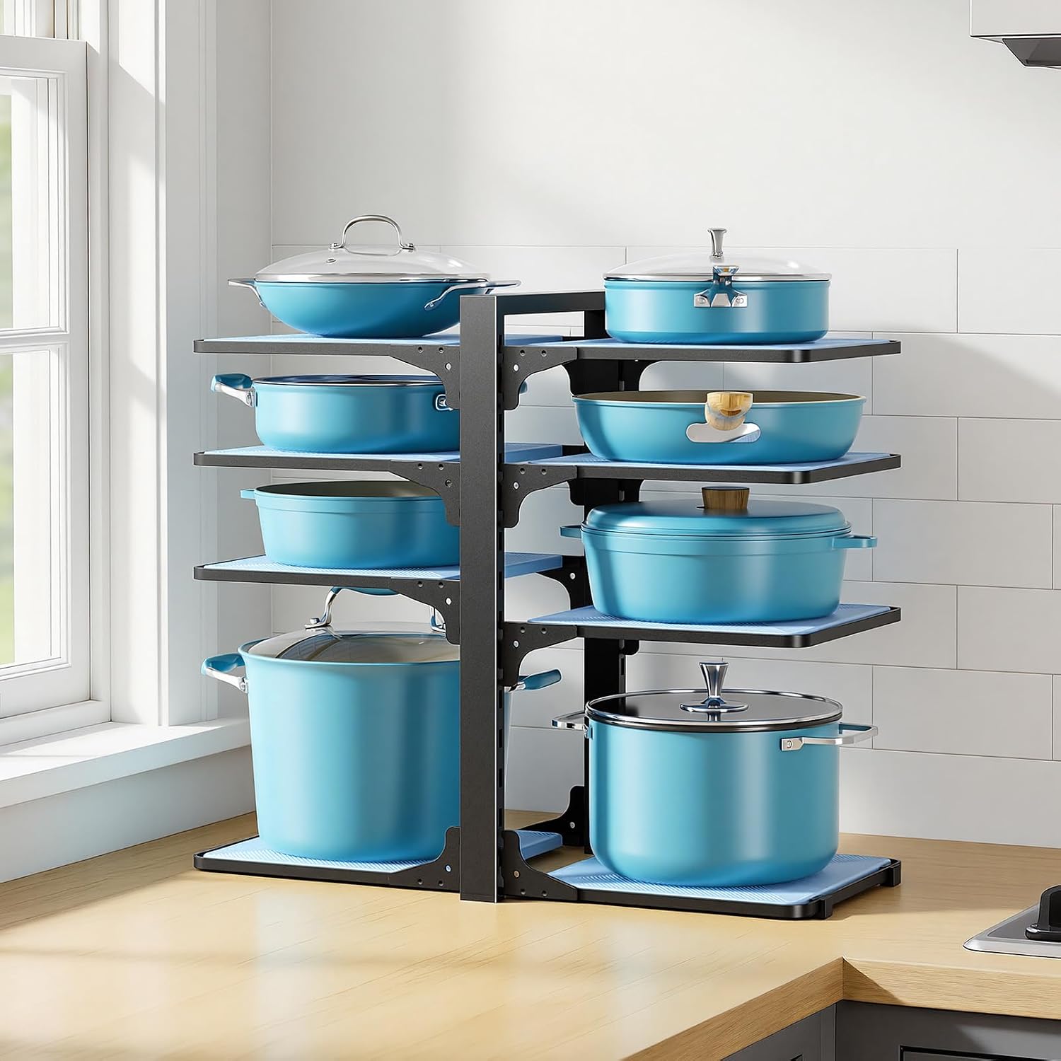 Adjustable Kitchen Pot Pan Organizer