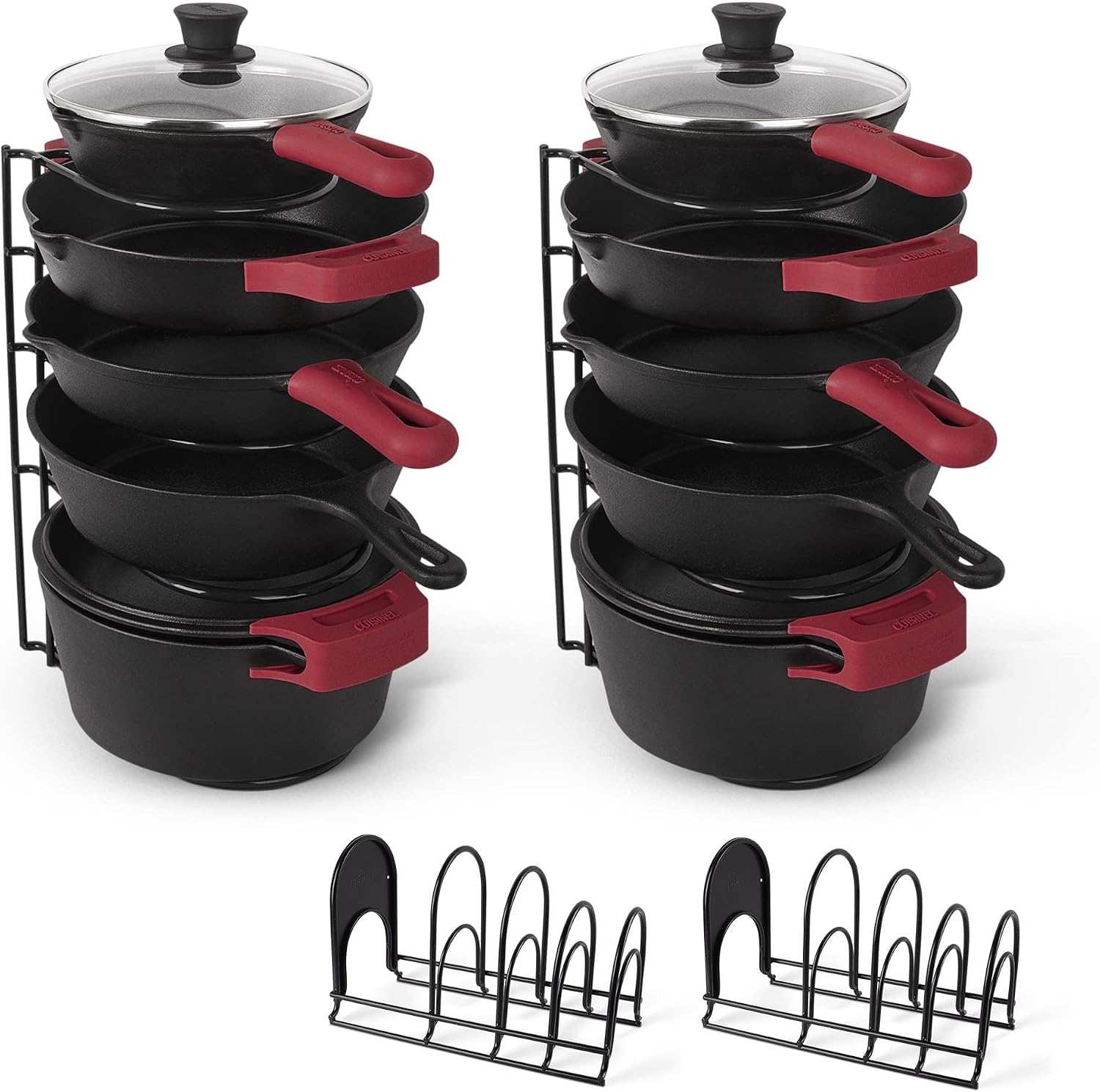 5-Tier Cast Iron Pan Storage Rack
