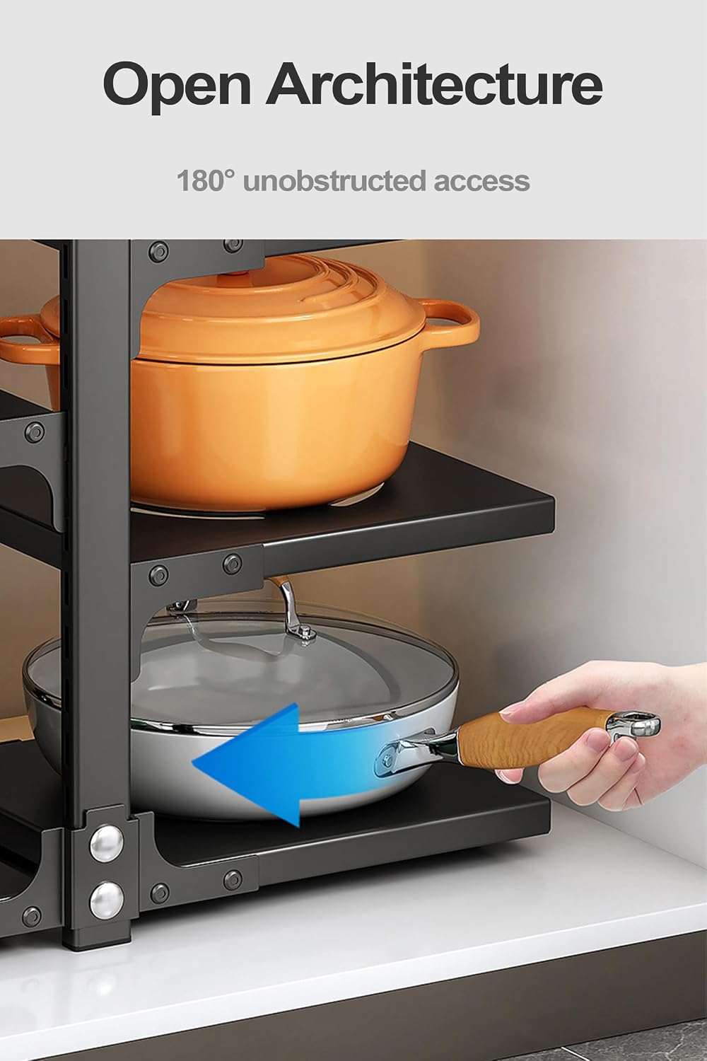 7-Tier Kitchen Pot Pan Storage Rack