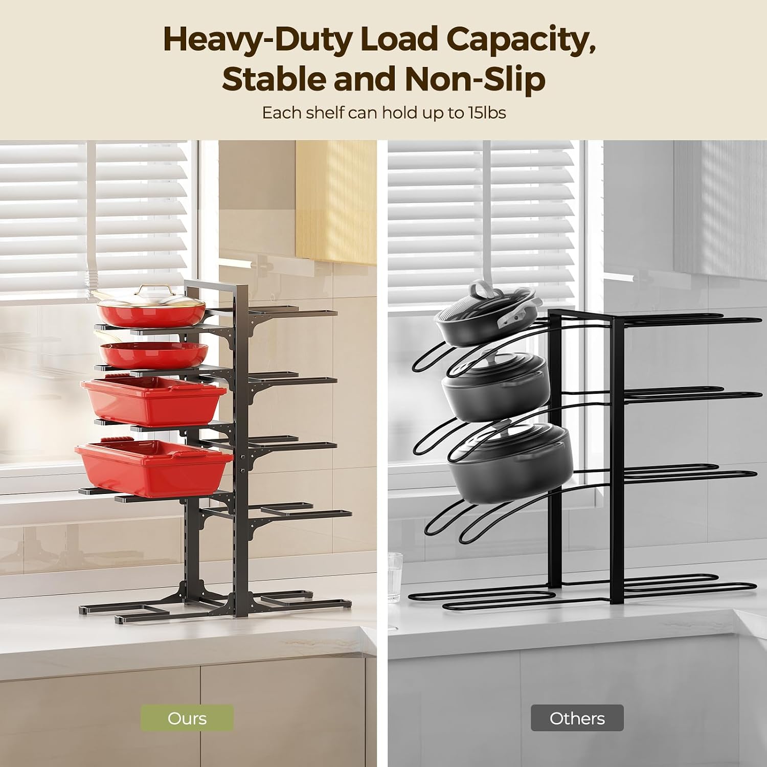 10-Tier Heavy Cookware Storage Rack