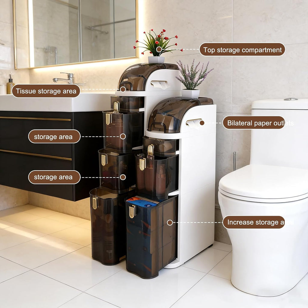 Wheeled Slim Gap Storage Tower