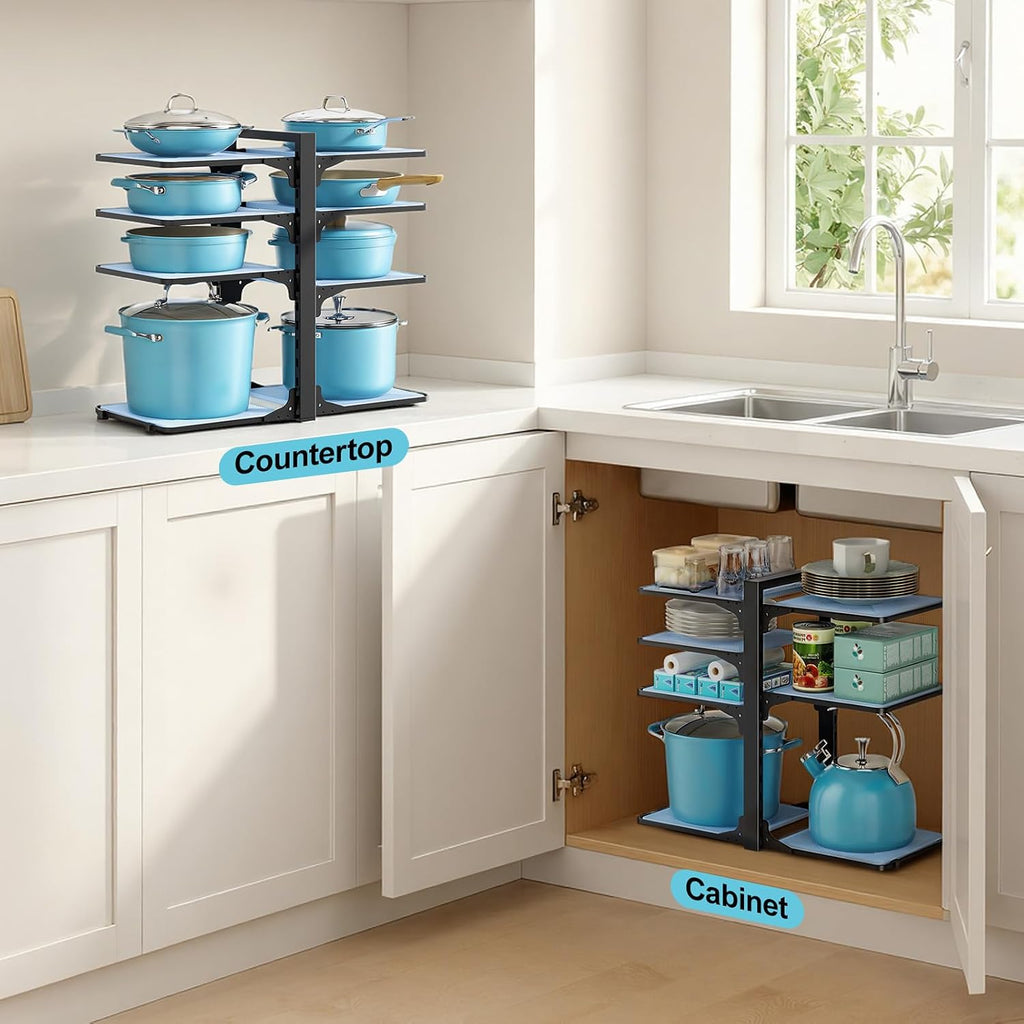 Adjustable Kitchen Pot Pan Organizer