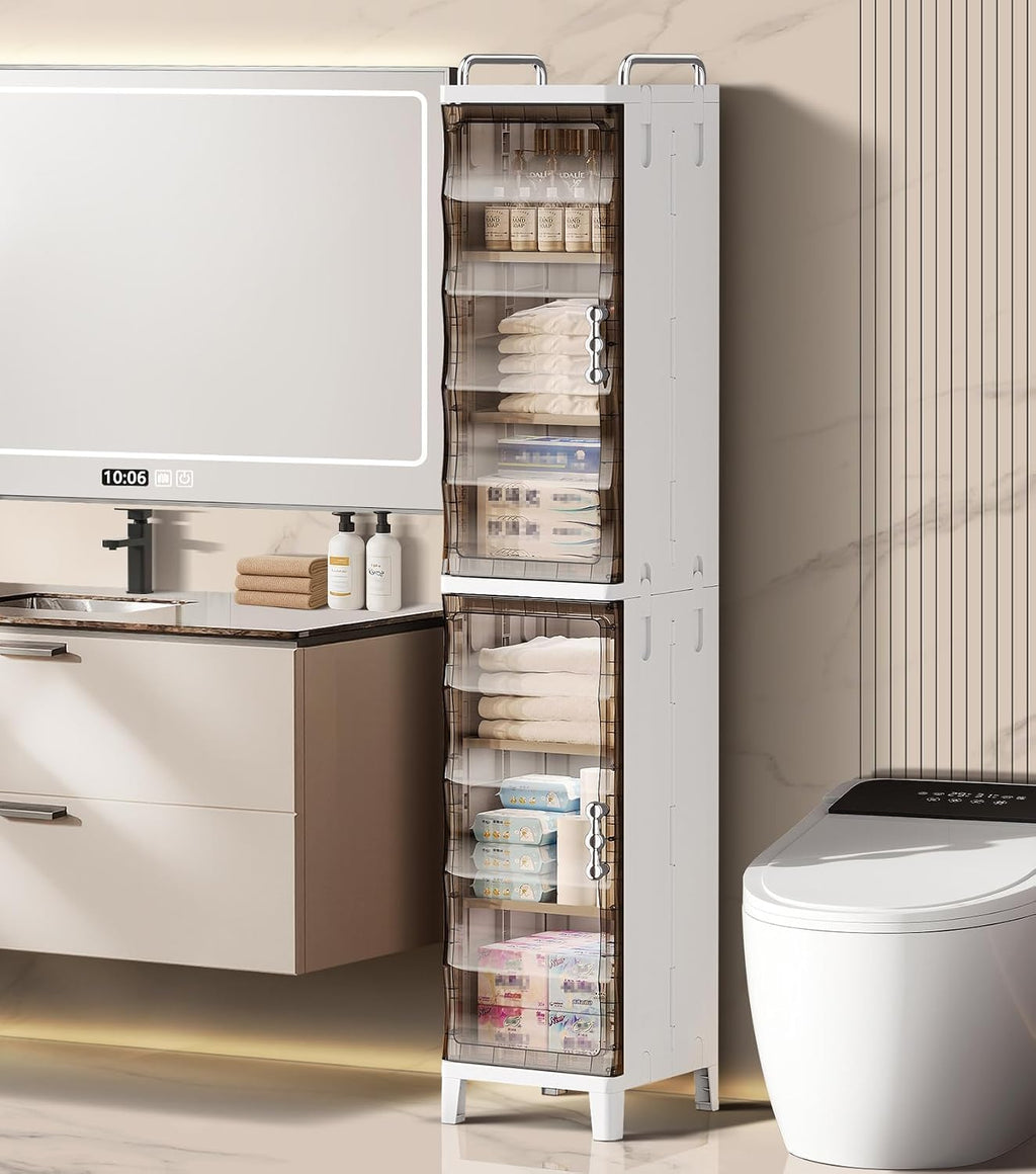 Slim Freestanding Door Storage Cabinet