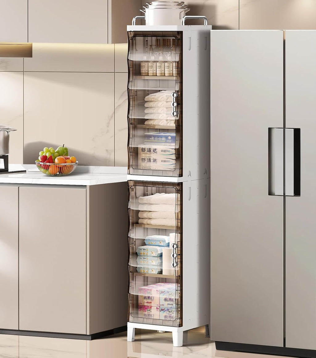 Slim Freestanding Door Storage Cabinet