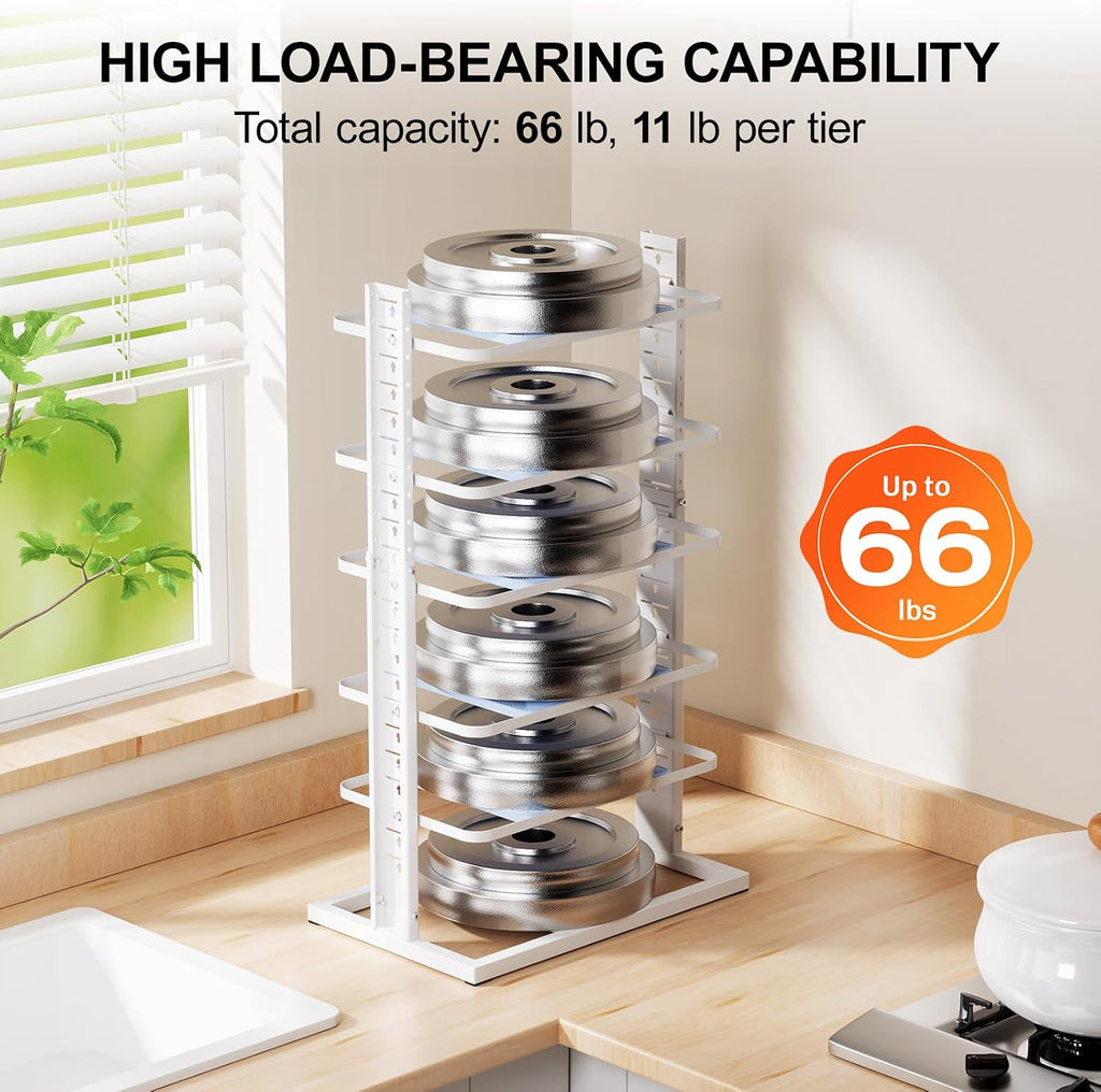 6-Tier Adjustable Kitchen Pot Rack