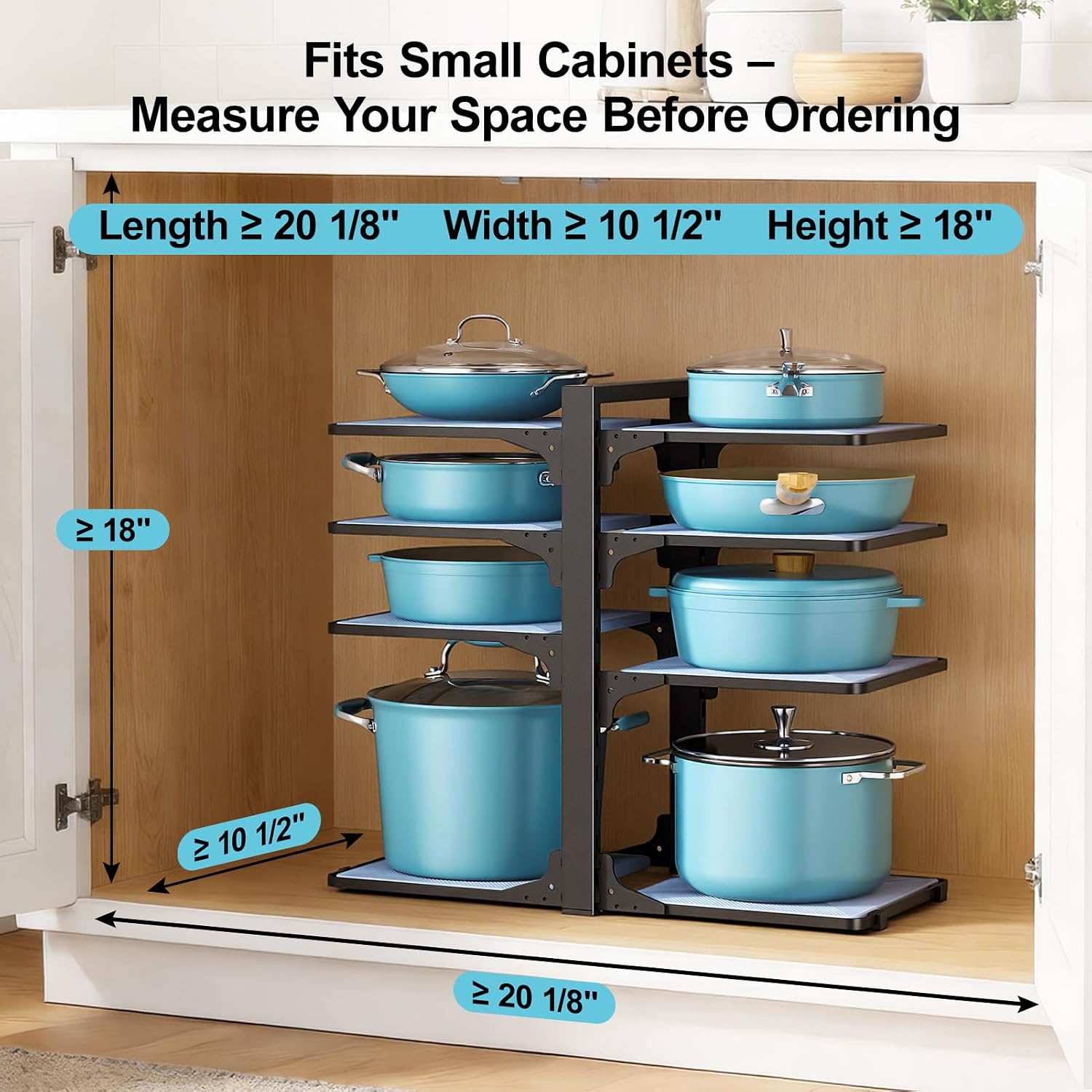 Adjustable Kitchen Pot Pan Organizer