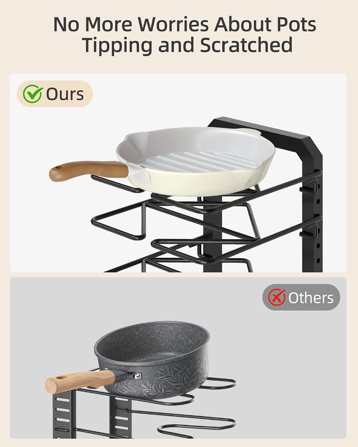 5-Tier Heavy Kitchen Cookware Rack