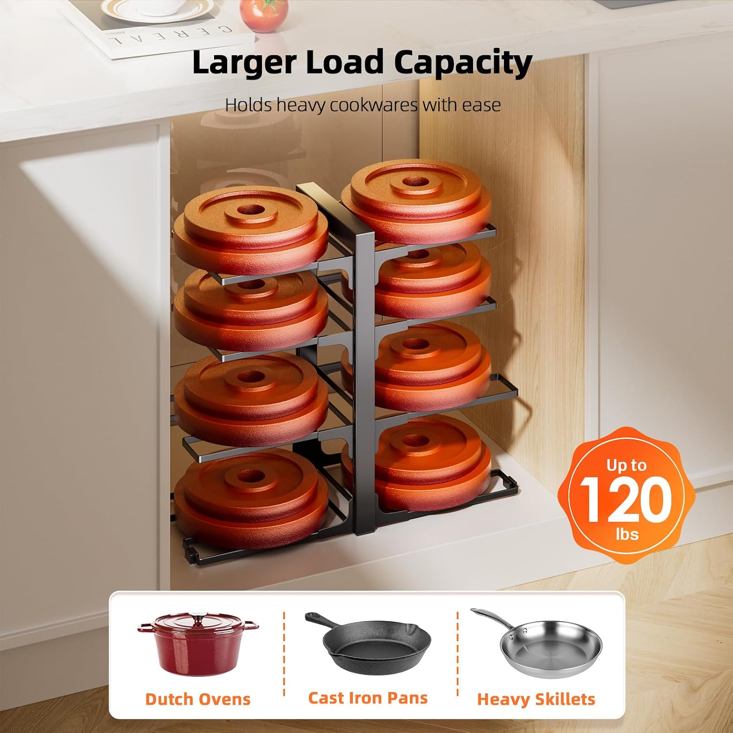 8-Tier Heavy Duty Cookware Rack