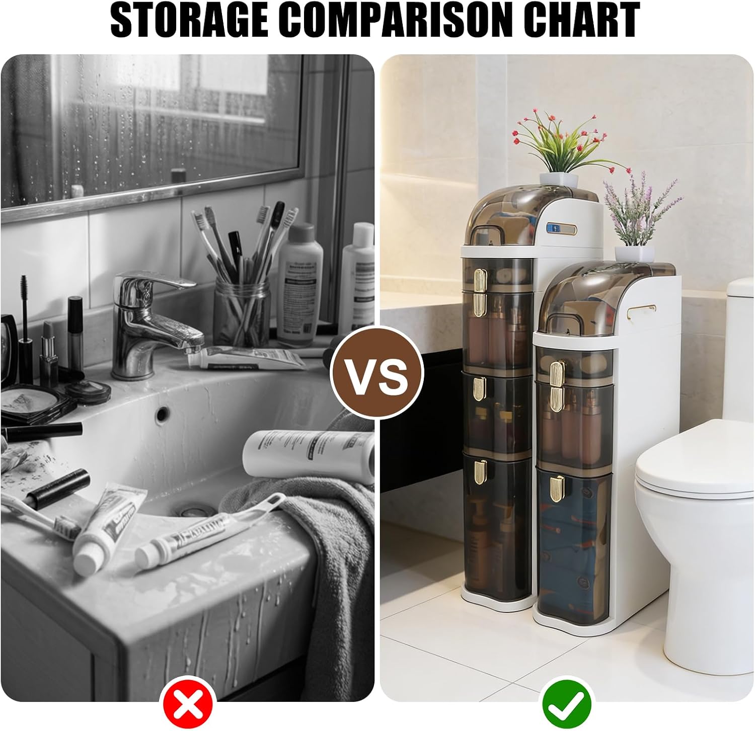 Wheeled Slim Gap Storage Tower