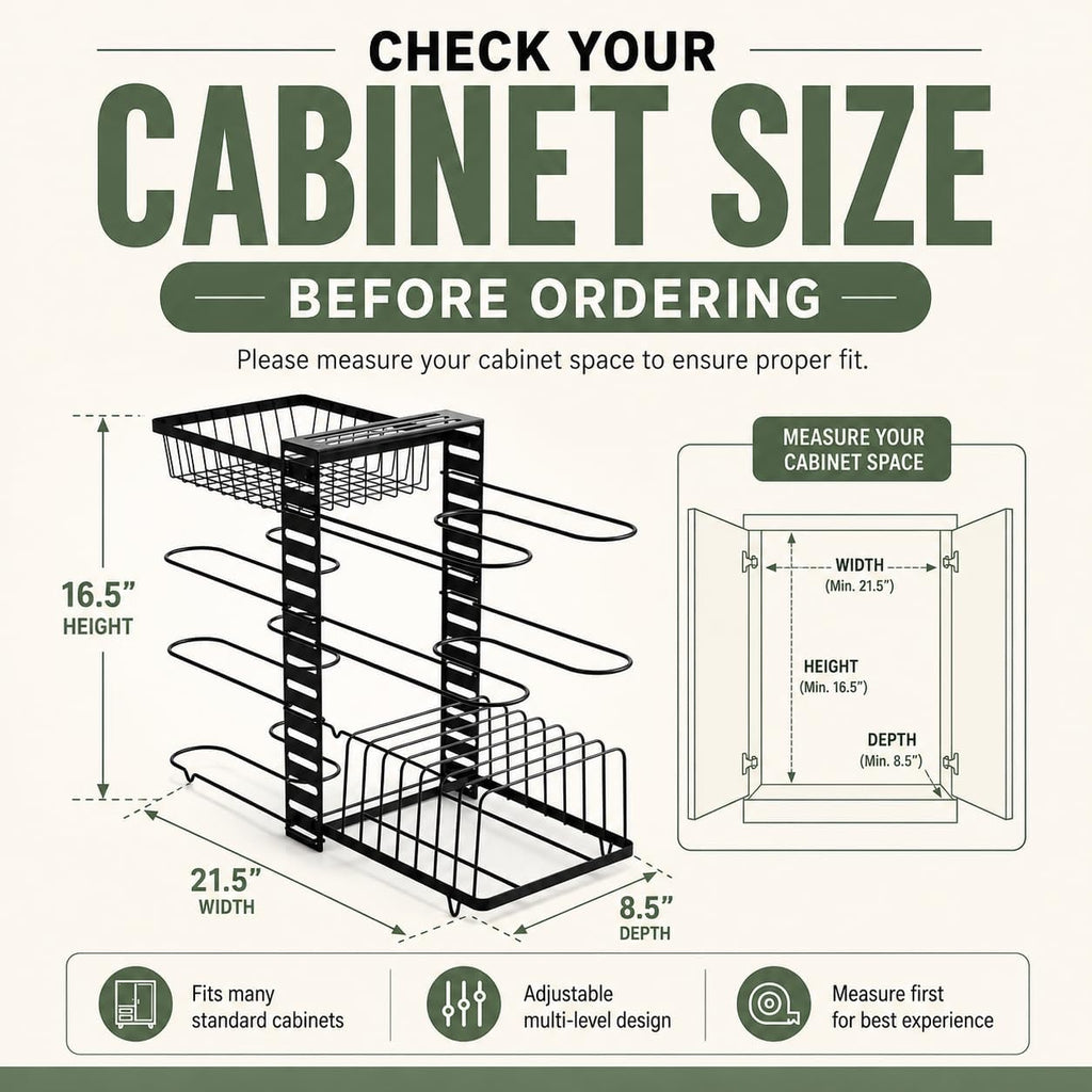 7-Tier Vertical Cookware Storage Rack