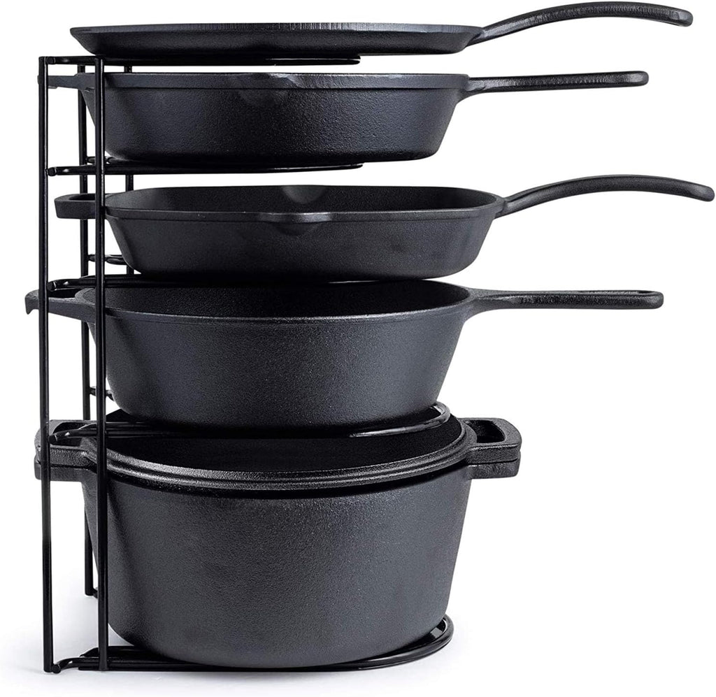 5-Tier Cast Iron Pan Storage Rack