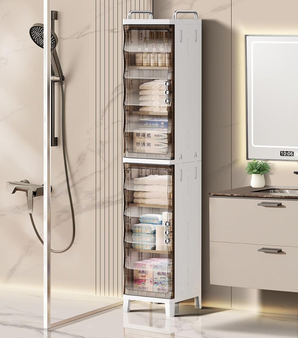 Slim Freestanding Door Storage Cabinet