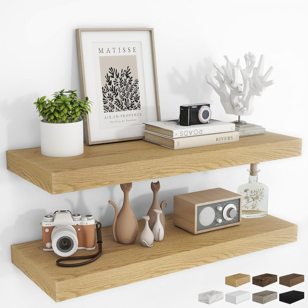 Rustic Wood Wall Floating Shelves