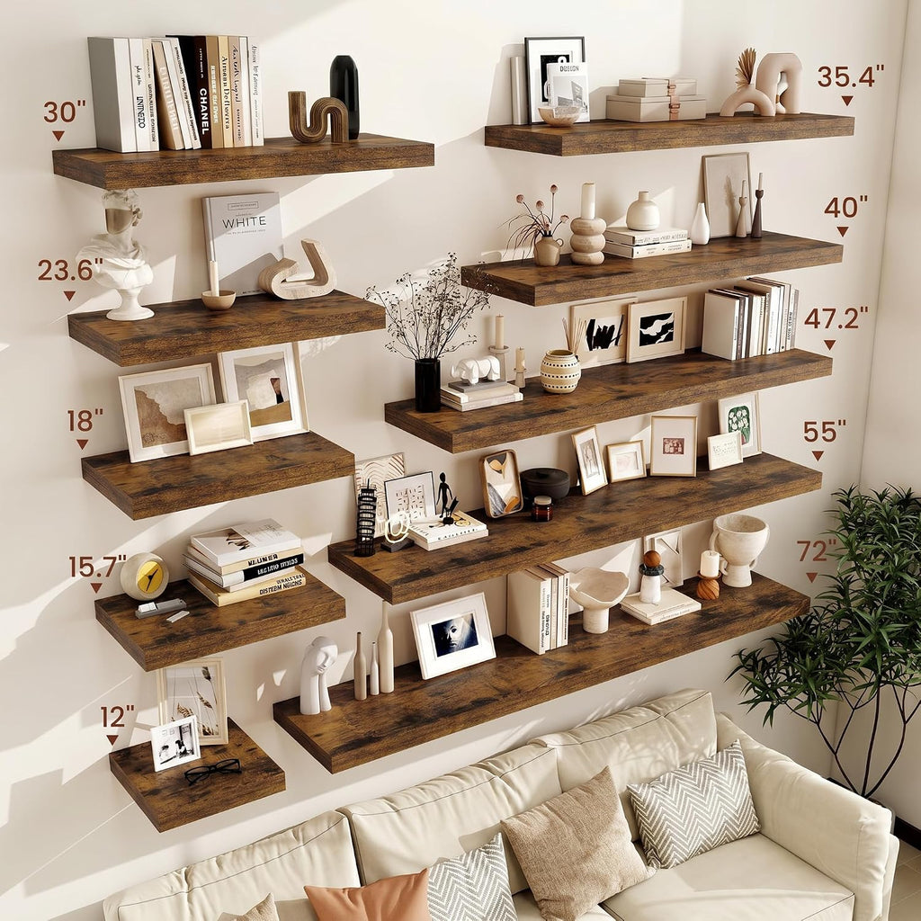 Deep Farmhouse Rustic Wall Shelves
