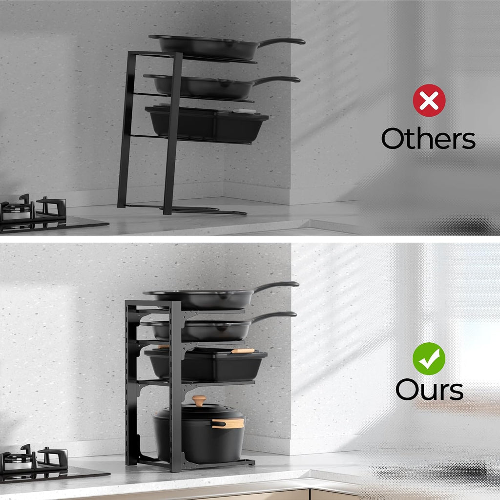2Pack 4-Tier Cookware Storage Rack