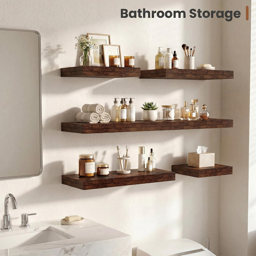 Deep Farmhouse Rustic Wall Shelves
