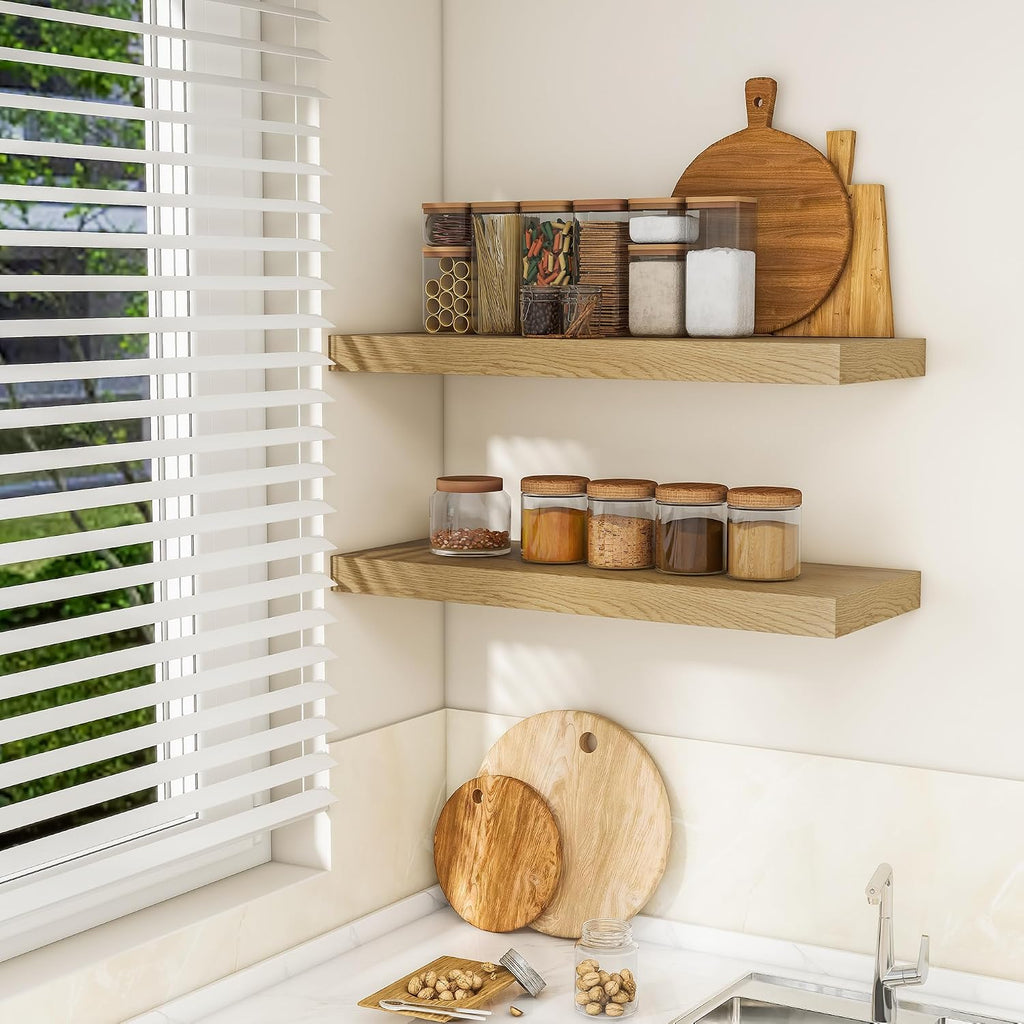 Rustic Wood Wall Floating Shelves