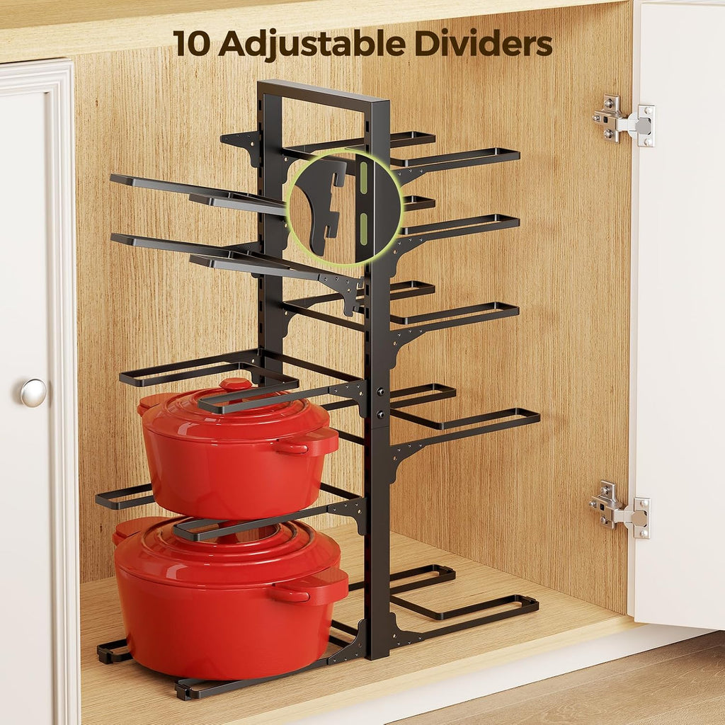 10-Tier Heavy Cookware Storage Rack