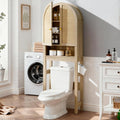 Arched Rattan Toilet Storage Cabinet