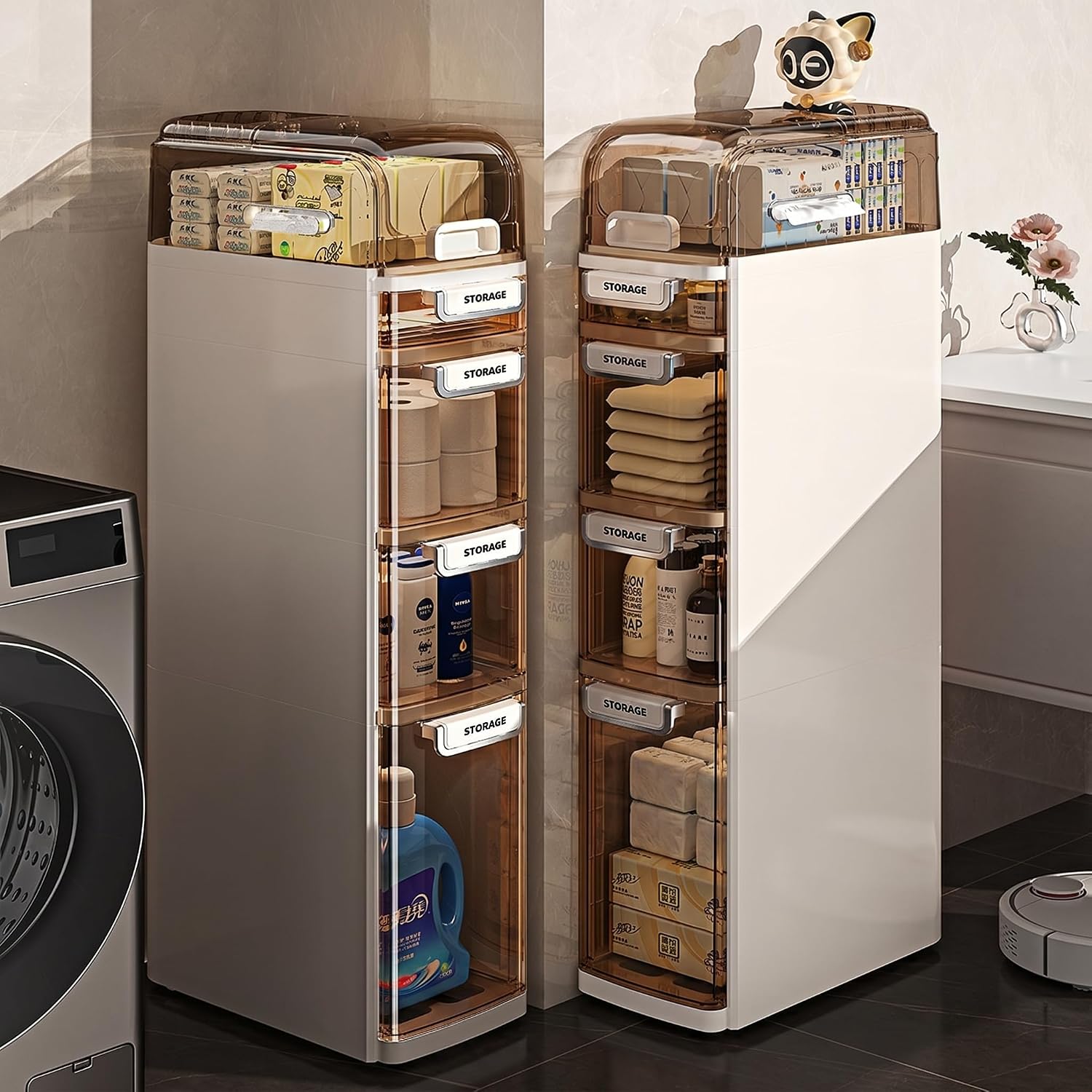 Narrow Wheeled Waterproof Storage Cabinet