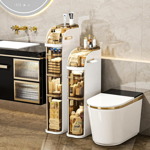 4-Tier Slim Movable Storage Cabinet